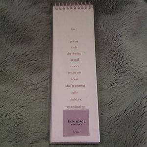 Kate Spade 'long list' pad. 75 lined sheets. NWT